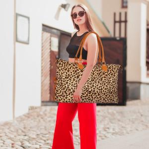Imountek 24" Leopard Print Travel Duffle Bag