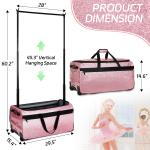 28" Rolling Dance Bag with Garment Rack