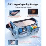 Glittering Blue Rolling Dance Duffel with Rack