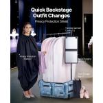 Glittering Blue Rolling Dance Duffel with Rack