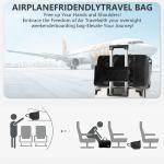 YOMYM Duffel Bag with Shoe Compartment - Black