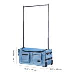 Glittering Blue Rolling Dance Duffel with Rack