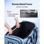 Glittering Blue Rolling Dance Duffel with Rack