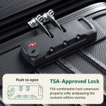 WASUHE 20" Expandable Hardside Carry-On Suitcase