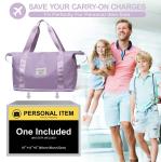 DAKIMOE Purple Weekender Travel Duffle Bag