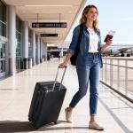 WASUHE 20" Expandable Hardside Carry-On Suitcase