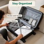 WASUHE 20" Expandable Hardside Carry-On Suitcase