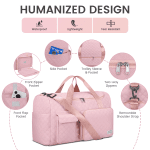 Versatile Duffle Bag with Shoe Compartment, Pink