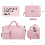 Versatile Duffle Bag with Shoe Compartment, Pink