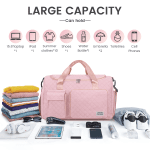 Versatile Duffle Bag with Shoe Compartment, Pink