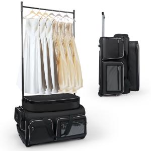 Rolling Dance Costume Bag with Garment Rack