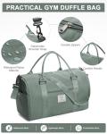 Waterproof Gym Duffel Bag with Shoe Compartment