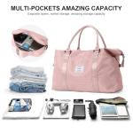 Pink Travel Duffel Bag with Wet Pocket & Toiletry Bag