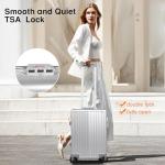 VentureVault 24 Inch Aluminum Hard Shell Spinner Suitcase