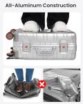 UrbanExplorer 24-Inch Aluminum Spinner Suitcase – Silver