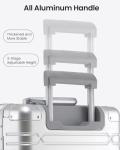 UrbanExplorer 24-Inch Aluminum Spinner Suitcase – Silver