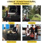 LONALIA 25" Large Travel Duffel Bag - Black