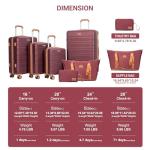 Travelhouse 4-Piece Lightweight Spinner Luggage Set