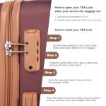 Travelhouse 4-Piece Lightweight Spinner Luggage Set