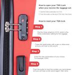 Travelhouse 4 Piece Hardshell Luggage Set with Wheels