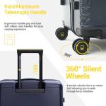 Travelhouse 20-Inch Carry-On Luggage with Spinner Wheels