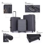 Travelhouse 3-Piece Hardshell Luggage Set - Black