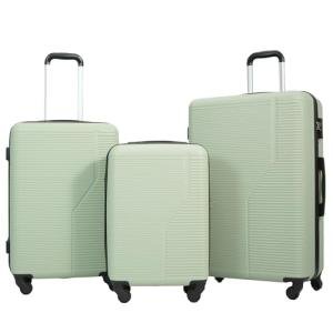 Lightweight Green 3-Piece Hardside Luggage Set