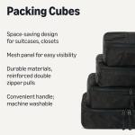4-Piece Packing Cubes Set for Travel Organization