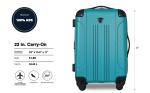 Travelers Club Chicago Teal 22" Hardside Spinner