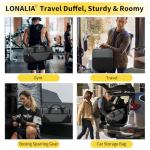 LONALIA Gray Duffle Bag with Trolley Sleeve