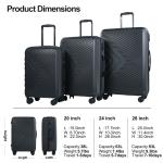 Travelhouse 3-Piece Lightweight Hardshell Luggage Set
