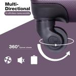 3-Piece Expandable Hardside Luggage Set in Purple