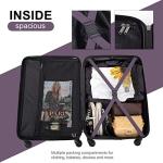 3-Piece Expandable Hardside Luggage Set in Purple