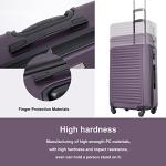 3-Piece Expandable Hardside Luggage Set in Purple