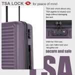 3-Piece Expandable Hardside Luggage Set in Purple