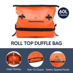60L Waterproof Heavy Duty Duffel Bag Backpack