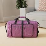 Large Foldable Waterproof Travel Duffel Bag - Purple