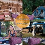 Large Foldable Waterproof Travel Duffel Bag - Purple