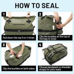 MIER 60L Waterproof Rolltop Duffel Bag