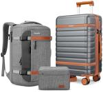 Velaybor 3-Piece Lightweight Spinner Luggage Set, Grey