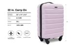 Wrangler 20" Lilac Spinner Carry-On Luggage