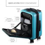 Teal Expandable 22 Inch Carry-On Luggage with Wheels