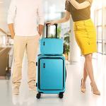 Teal Expandable 22 Inch Carry-On Luggage with Wheels