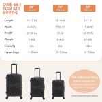 Rosamo 3-Piece Hardside Luggage Set with Wheels