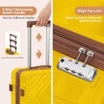 Rosamo 5-Piece Expandable Luggage Set - Yellow