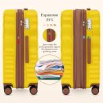 Rosamo 5-Piece Expandable Luggage Set - Yellow