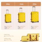 Rosamo 5-Piece Expandable Luggage Set - Yellow