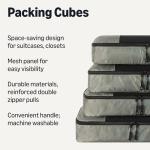 Amazon Essentials 4-Piece Packing Cubes Set - Gray