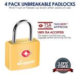 TSA Approved 4 Pack Travel Luggage Locks