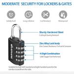 4-Pack Resettable 4-Digit Luggage Locks